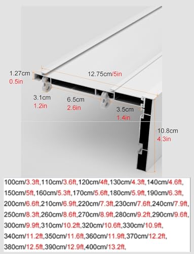 Cortina tres en uno con rieles dobles para dormitorio de 90 cm 3