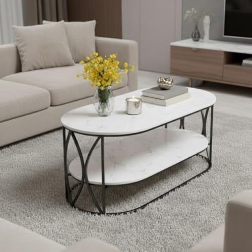 Image of Coffee Table Centre Table (C-BLK-White)