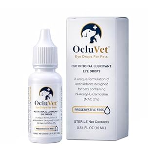 OcluVet Eye Drops for Pets | Clinically Studied Antioxidants for Pets with Cataracts | Made in the USA | Includes 2% N-Acetyl-L-Carnosine (NAC) | 16mL
