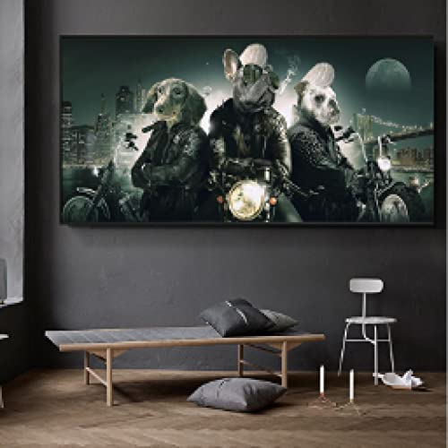 Art mural Singe Fumer Hip-Hop pour personnaliser un mur vide avec originalité sans cadre