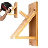 Generisch Helmständer Wandhalterung | Organizer Für Ausrüstung Aus Holz In Ständerform - Motorradausrüstungs Aufhänger - Für Werkstatt Keller Wohnung Garage Wohnzimmer Zuhause und Eingangswand