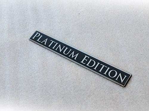 2 unit set (pair) of Platinum Edition Real Metal Premium Emblem Badges 5"x .75" Custom Car Trunk or Motorcycle Motif