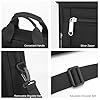 zhongningyifeng Men's Messenger Bag 14-inch Laptop Bag Nylon Large Shoulder Bag Business Waterproof Casual Black Crossbody Bag for Work Travel Outdoor #3