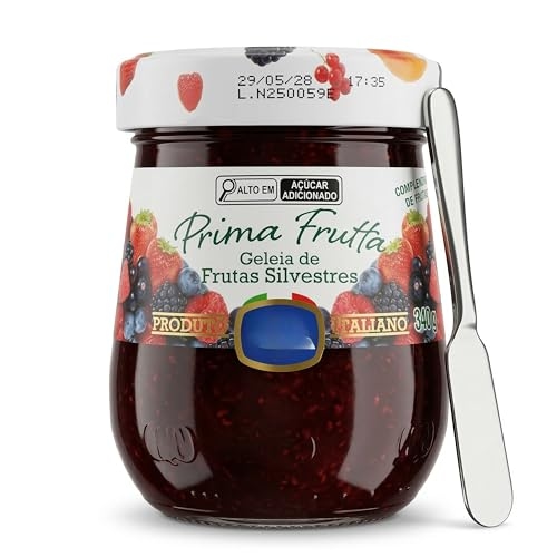 Geleia Premium Receita Italiana de Frutas Vermelhas 340g – 50% Fruta, Importada, Textura com Pedaços de Frutas, Ideal para Torradas, Pães, Sobremesas e Café da Manhã Gourmet – Não Contém Glúten Geleia Premium Receita Italiana de Frutas Vermelhas 340g – 50% Fruta, Importada, Textura com Pedaços de Frutas, Ideal para Torradas, Pães, Sobremesas e Café da Manhã Gourmet – Não Contém Glúten