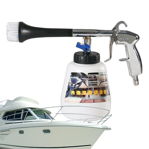 Cepillo de limpieza para coche, kit de detalles interiores del vehículo, kit de pulverización de limpieza de aire con botella de espuma