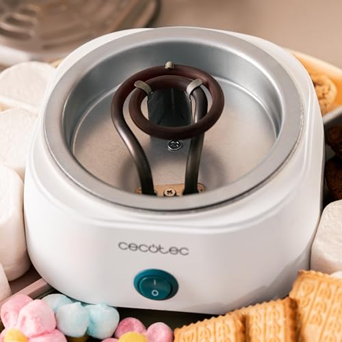 Cecotec Maschine zum Erhitzen von Marshmallows - Marshmallow Maker Fun&Sugar Marshmallow. 270 W Leistung, 2 Metallgabeln, 4 abnehmbare Fächer, einfach zu bedienen und zu transportieren