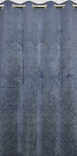 Image of Homefab India 2 Piece Velvet Window Curtains - 5 feet, Grey