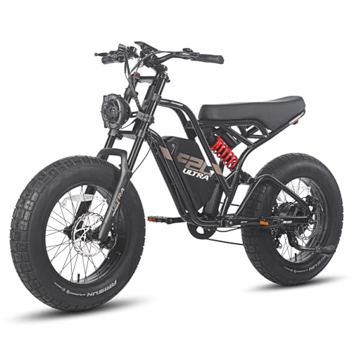 Fafrees F20 Ultra Bicicleta Eléctrica, Fatbike De 20 X 5,0 , E-Bike Con Batería De 25 Ah 1200 Wh, Suspensión Total, Bici Eléctrica Para Hombres, Alcance 80-120 Km Negro Fafrees F20 Ultra Bicicleta Eléctrica, Fatbike De 20 X 5,0 , E-Bike Con Batería De 25 Ah 1200 Wh, Suspensión Total, Bici Eléctrica Para Hombres, Alcance 80-120 Km Negro