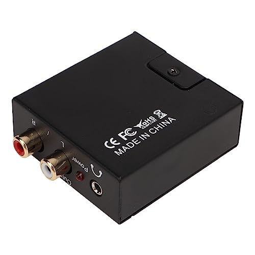 Tbest Convertidor de Sonido Digital a Analógico, Convertidor de Audio Digital a Analógico Reducción de Ruido Profesional Adaptador de Sonido Digital sin Distorsiones para Cine en Casa