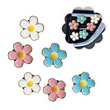 ORIESSE 6pcs Flowers Car Air Freshener Vent Clips,Blue White Pink Daisy Flowers Air Vent Clip Car Accessories for Women,3cm/2.7cm Refillable Daisy Decor Diffuser
