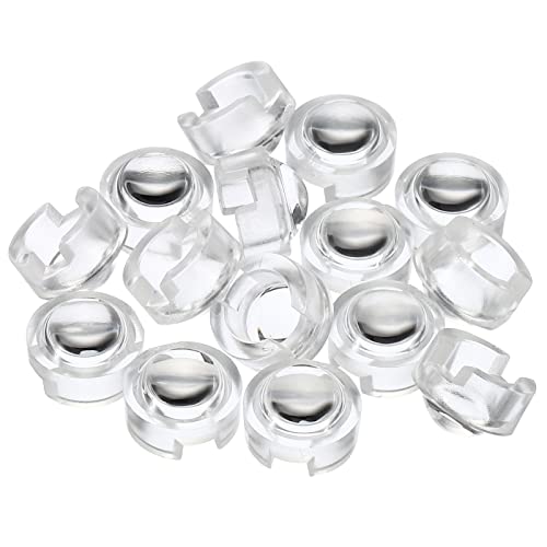 Image of PATIKIL 13mm LED Convex Lens, 15 Pack 30 Degree Beam Angle Acrylic LED Optical Convex Condenser Lens for 1W 3W LED Lamp Beads Infrared Cameras, Transparent