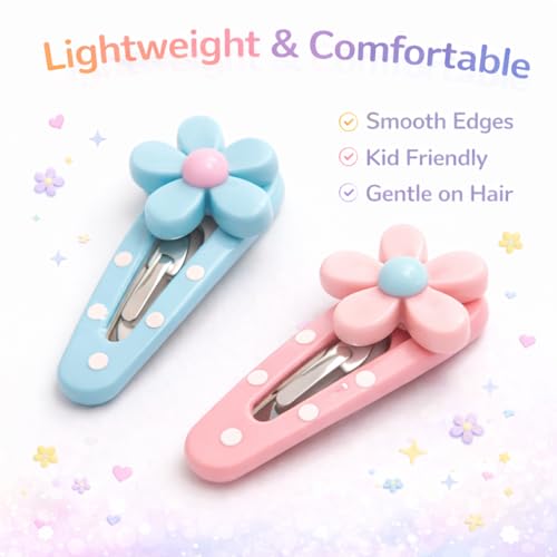 Image of Kids Multi-Design Tic Tac Hair Clips with Storage Box, 20 Pcs | 4 cm small multi-color hair clips for baby girls & toddlers. Features a strong grip. Perfect as a gift set accessory.
