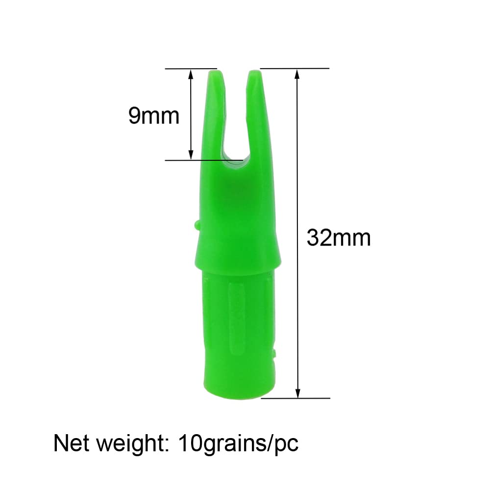 SHARROW 50 Stück Bogenschießen Pfeilnocke Pfeil Nocken Arrow Nocks Kunststoffnocke für ID 7.6mm Pfeilschäfte Carbonpfeil End Zubehör