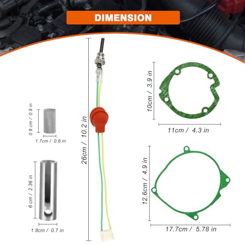 GEARLEADER Glow Plug Repair Kit, 12V 24V 5KW 8KW Parking Diesel Heater Glow Ignition Plug Kit with Filter, Car Ceramic Heater Repair Parts Fit, Diesel Heater Accessories - Image 5