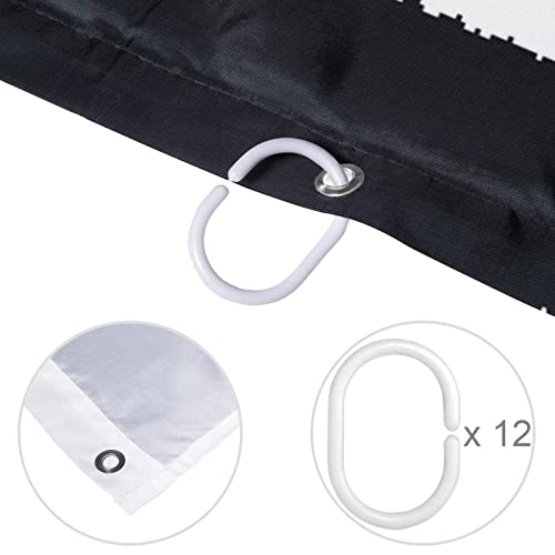 Rideau de douche chic ancre dorée finition haut de gamme 152x183 cm