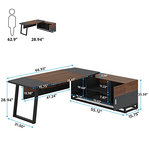 Tribesigns-67-Executive-Desk-and-55-Lateral-File-Cabinet-Large-L-Shaped-Computer-Desk-with-Storage-Cabinet-and-Shelves-Home-Office-Furniture-Desk-Set-Business-Furniture-WalnutBlackGrey