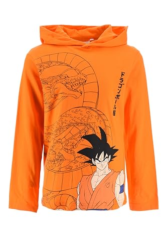 Dragon Ball Z Camiseta Niño, Camiseta de Manga Larga con Capucha, Regalo para Niños, Talla 12 Años | Naranja