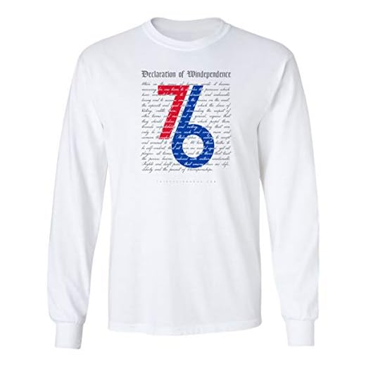 36 and Oh! Philadelphia Basketball Windependence Long Sleeve T Shirt - White (X-Large)