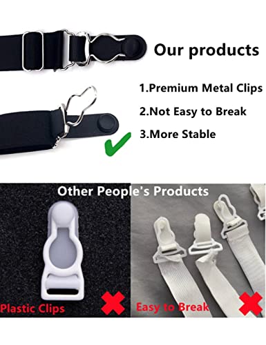 Women Plus Size Garter Belt Black Lace Mesh Suspender Belt Set 4 Vintage Metal Clips Garter Belts For Stockings #TOP3