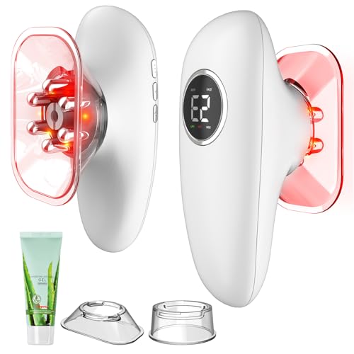 CENXIGO 4 in 1 Body Sculpting Machine-Lymphatic Drainage Massager with 4 Adjustable Functions:Heating Cupping Red Light & Massage for Belly Waist Arms Legs and Face