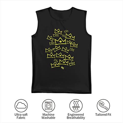 Capital Steez Tank Tops Boys Summer Novelty Crew Neck Sleeveless Shirts Black #TOP6