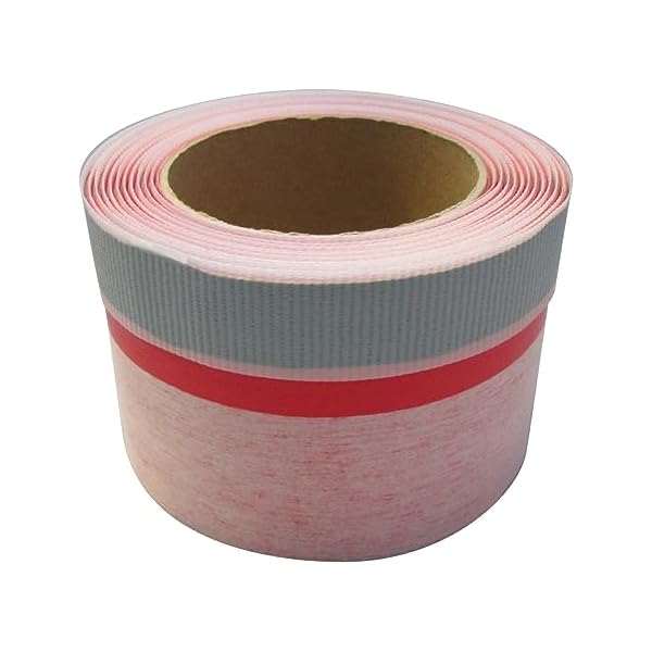 Sanitop-Wingenroth Wannendichtband, 75 x 3300 mm, für alle gängigen Bade- oder Duschwannen, Schalldicht, Wasserdicht, Flexibles Trägermaterial, Rot, 213547