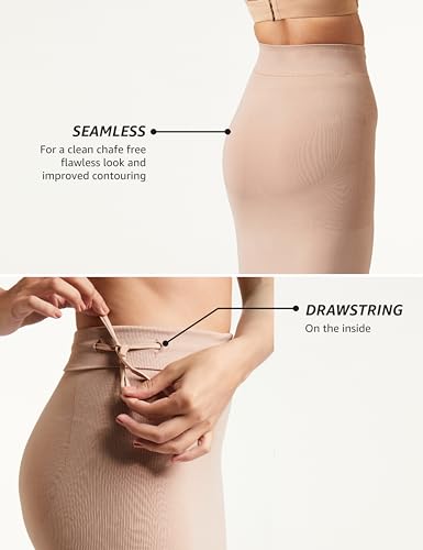 Image of Amazon Brand - Symbol Women's Shapewear| Petticoat | Side Slit | Seamless | Elastane (Available in Plus Sizes)