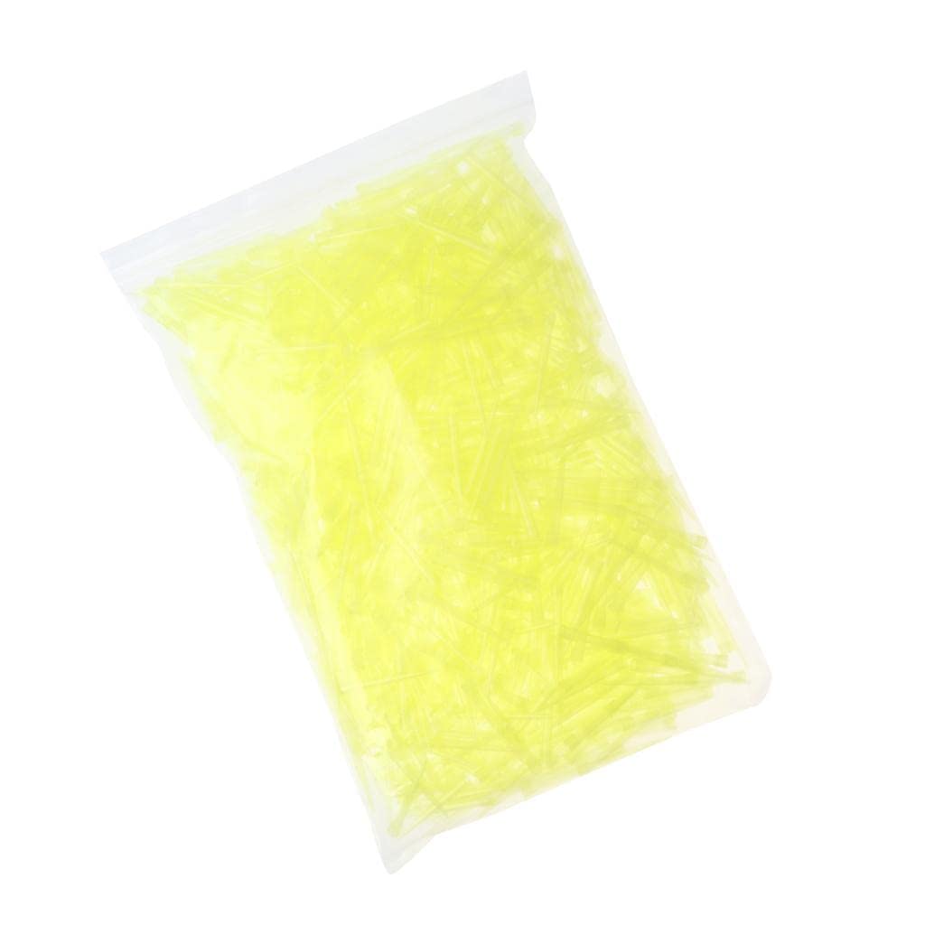 Jojomis 2000pcs puntas de pipeta de color amarillo transparente, punta fina de transferencia de punta fina, 100 ul