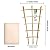 Natural Bamboo Trellis 24 Inches Tall, Mininfa Garden Ladder Trellis, Plant for Climbing Plants, Vegetables, Pots - 3 Pack