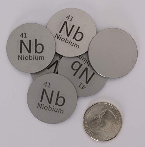 Image of Niobium (Nb) 31mm Metal Disc 99.95% Pure for Collection or Experiments