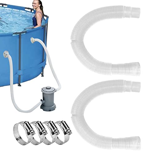 Mangueira de substituição de piscina - Tubo de bomba de piscina para serviços pesados ​​,2 peças de