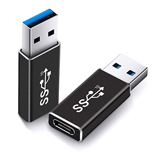 Electop Upgrade USB 3.1 USB A to Type C (2 Pack) adapter, USB 3.1 GEN 2 Support Double Sides 10Gbps data transfer Speed & Charging