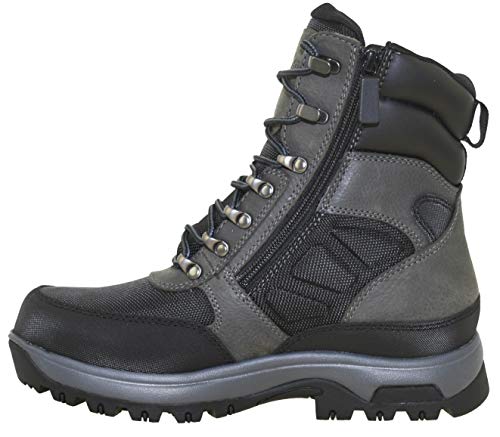 Dunham Men's 8000Works Waterproof 8-Inch Ubal Boot, Size: 14 Width: 6E Color: Black/Castlerock3