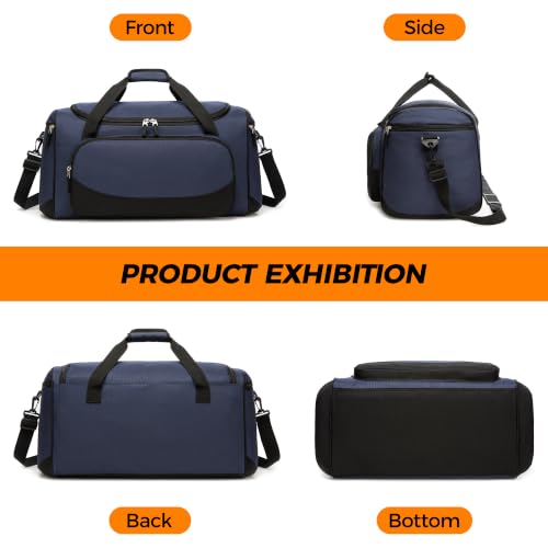 Image of Uarition Gym Bag for Men & Women - 50L Large Travel Duffle Bag, Navy Blue