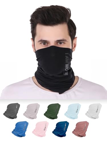 Image of Freecultr Unisex Bamboo Bandana, Anti Microbial Super Soft & Comfort Fit, Breathable Multipurpose Headband, Face Mask for Dust Protection - Pack of 10