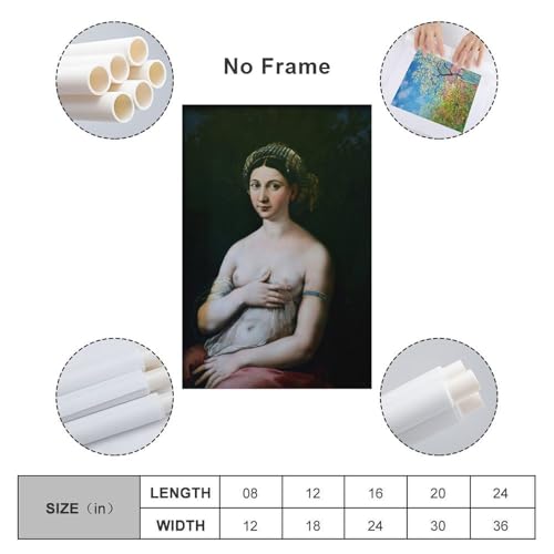 Impression toile Raphaël portrait jeune femme - Art classique pour chambre - 2