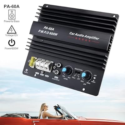 12V 600W Subwoofer Board Bass Module High Power Mono Channel Car Audio Amplifier Board, Powerful Bass Car Audio High Power Amplifier Amp Board