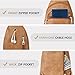 BOSTANTEN Small Sling Bag for Women Leather Crossbody Bags Fanny Pack Chest Bag for Travel, Camel Brown