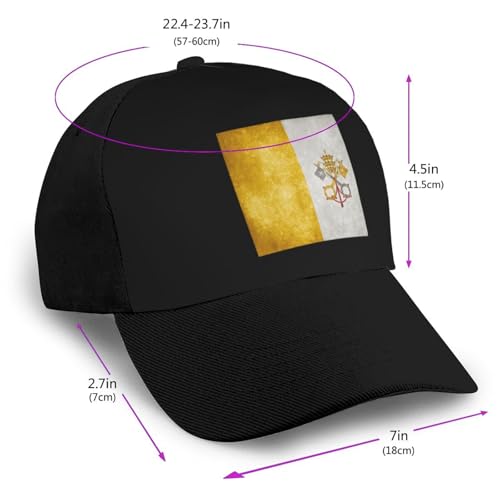 Flag of Vatican City Unisex Classic Adjustable Curved Brim Baseball Cap, Trucker Hat2