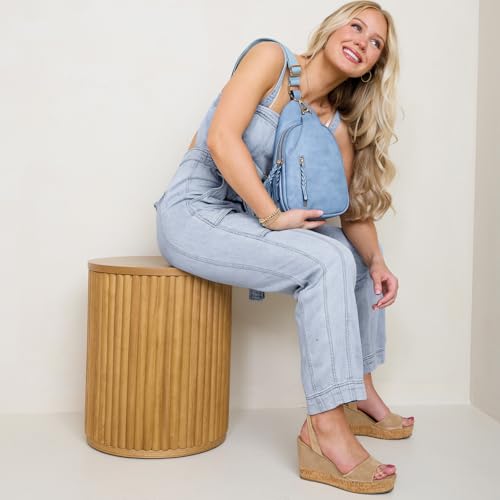 JEN & CO. Nikki Crossbody Sling Bag for Women Vegan Leather Fanny Pack Purse Trendy Chest Bag for Travel2