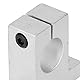 4-teilige Linearschienenhalterung SK25 Linearbewegungsschienenhalterung Vertikale Aluminiumlegierung Klemmstangenschienenhalterungssatz für 25 Mm Stangenschaft