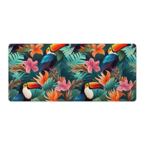 Tropical Toucans Bird Desk Mat Non-Slip Desk Pad Mousepad Laptop Table Protector for Home Office 40x90cm Tropical Toucans Bird Desk Mat Non-Slip Desk Pad Mousepad Laptop Table Protector for Home Office 40x90cm