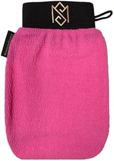 MS Exfoliating Bath Glove for Body Scrub - Pack of 1 Pink - Exfoliating mitt for Dead Skin Scrubbing and Deep Pore Cleansing - Dead skin remover for armpits scrub, blackheads and pores - by MoroccanSource
