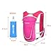 RNXRZANK Running Vest with Water Bladders and Multiple Storage for Outdoor Activities, Rose Red