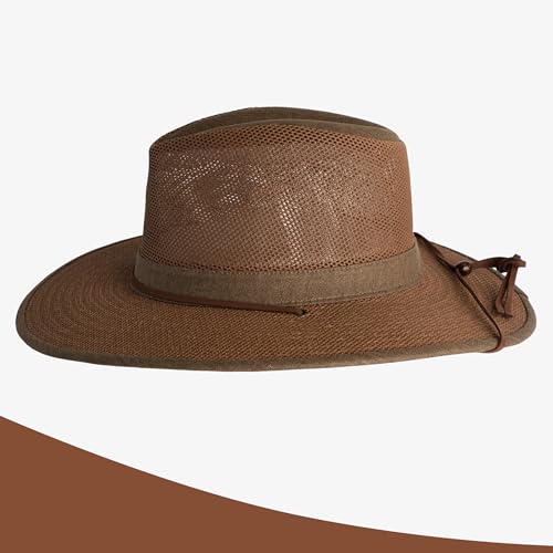 Image of Henschel Hats Aussie Breezer Grande Hat - Extra Wide-Brim Sun Hat for Men | Perfect Men's Summer Hat for Camping