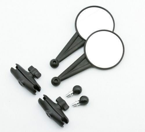 Doubletake Mirrors Black Fold Down Dual Sport Mirrors PAIR