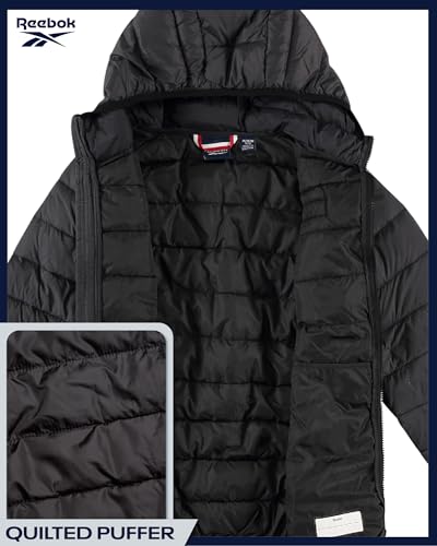 Reebok Boys Winter Coat - Lightweight Insulated Puffer Jacket - Wind & Water Resistant Quilted Hooded Winter Jacket for Boys4