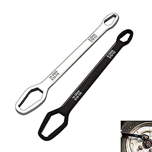 Universal Torx Wrench Double-Head Self-Tightening Adjustable Glasses Wrench 8-22Mm Board Both Ends Shaped Multi-Purpose Multi-Function For Outdoor Riding Or Home Car Maintenance (2 Pcs) #TOP30