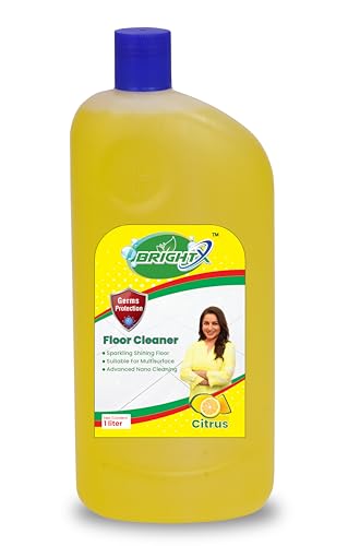 Image of BrightX Floor Cleaner | Citrus Fresh | Multi-Surface Cleaning & Long-Lasting Fragrance (1L, Citrus)