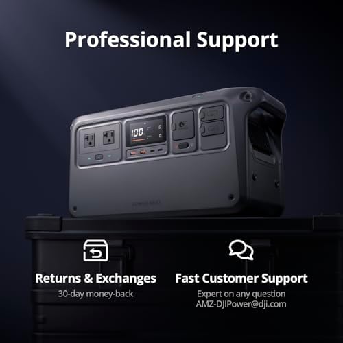 DJI Power 1000 Portable Power Station, 1024Wh LiFePO4 Battery, 2200W (Peak 2600W) AC/140W USB-C Output, 23db Ultra-Silent, Solar Generator For Home Backup, Camping — view 6